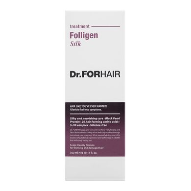 Восстанавливающая маска-кондиционер для повреждённых волос Dr. FORHAIR Folligen Silk Treatment 300 мл - основное фото