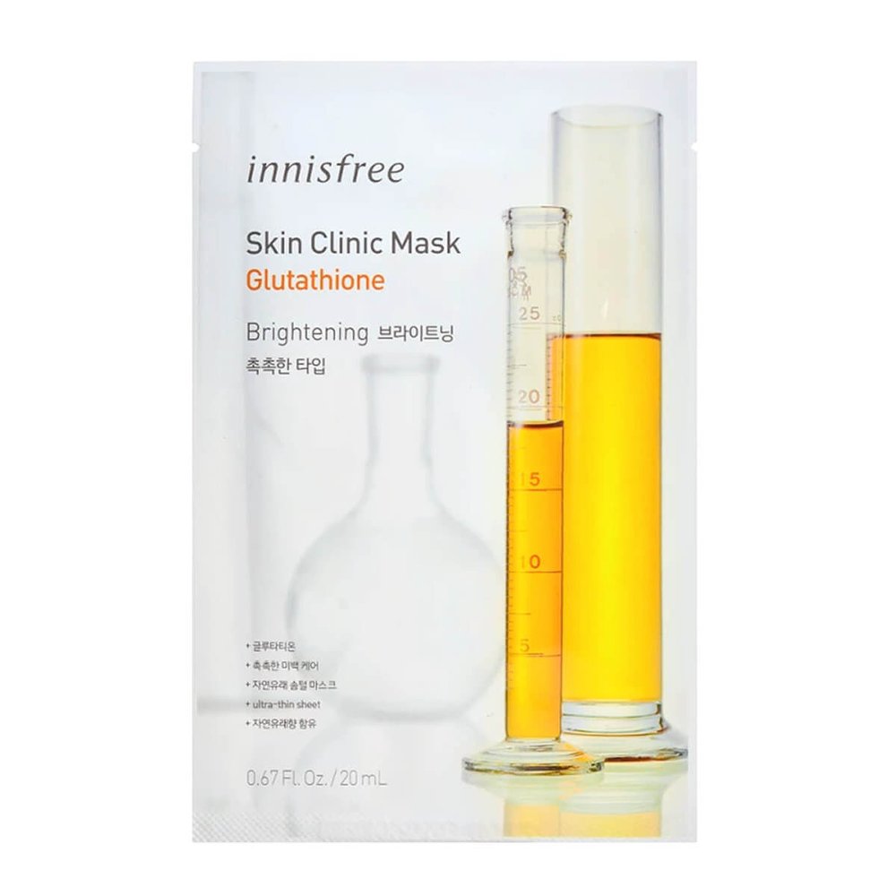 Осветляющая тканевая маска с глутатионом Innisfree Skin Clinic Mask Glutathione 20 мл - основное фото