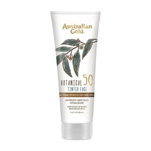 Водостойкий солнцезащитный лосьон с тоном Australian Gold Botanical Sunscreen SPF 50 Tinted Face Rich 88 мл - основное фото