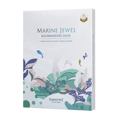 Освітлювальна тканинна маска з екстрактом перлів Shangpree Marine Jewel Illuminating Mask 30 мл - основне фото