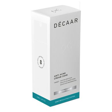 Протизапальний крем проти акне для 24 години догляду DECAAR Anti Acne Cream 24hr 50 мл - основне фото