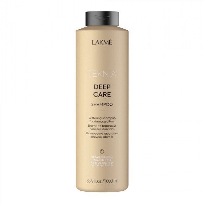 Восстанавливающий шампунь для поврежденных волос Lakme Teknia Deep Care Shampoo 1000 мл - основное фото