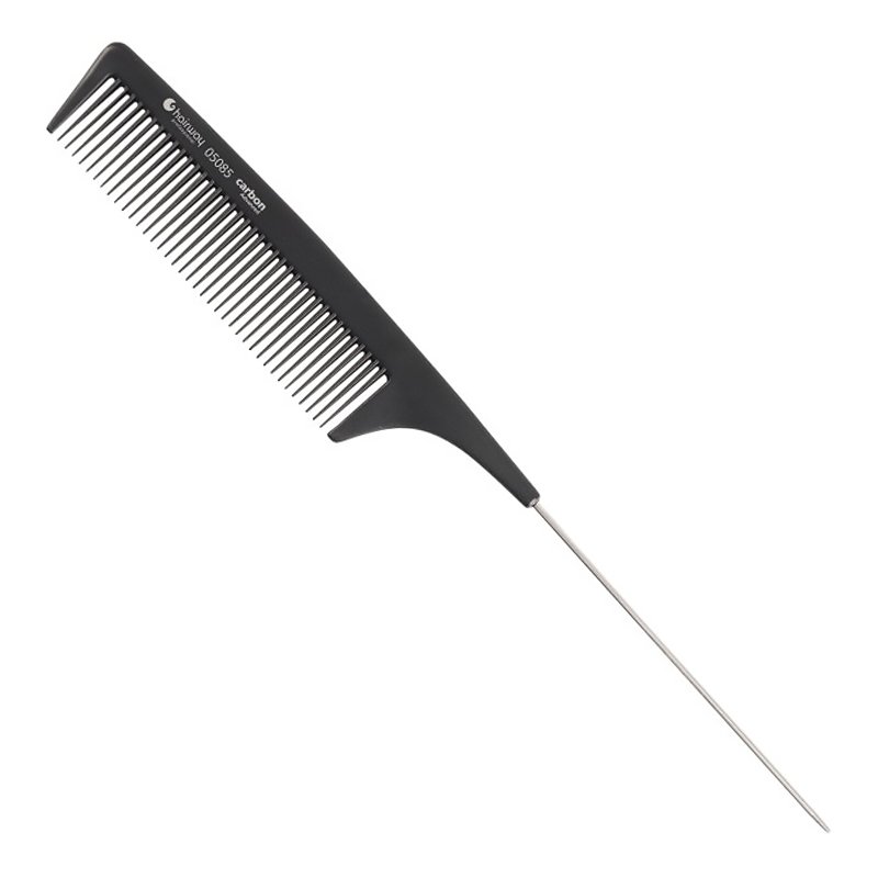 Чёрная карбоновая гипоаллергенная расчёска Hairway Haircomb Carbon Advanced 05085 220 мм - основное фото