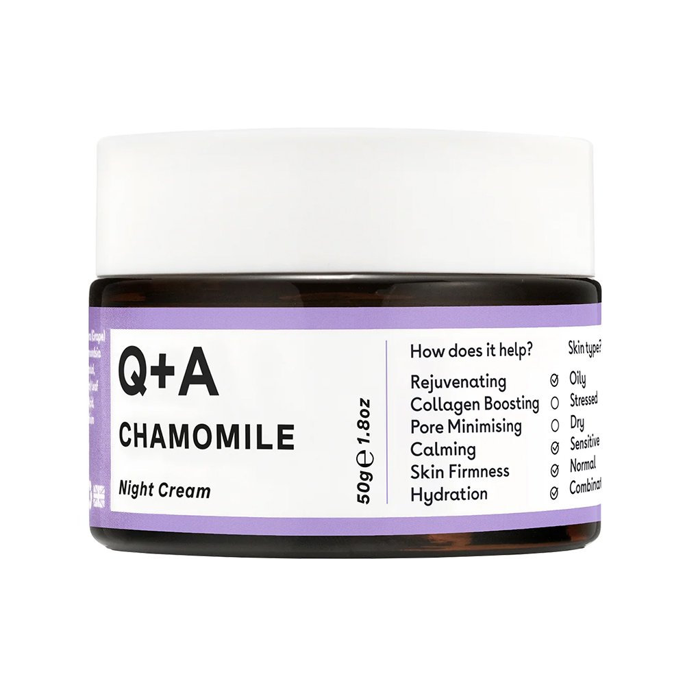 Нічний крем для обличчя з ромашкою Q+A Chamomile Calming Night Cream 50 г - основне фото