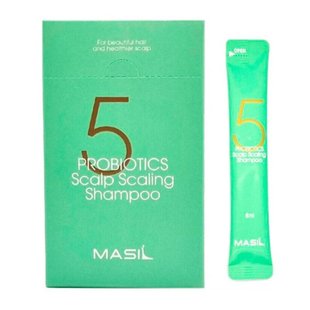 Глубокоочищающий шампунь с пробиотиками Masil 5 Probiotics Scalp Scaling Shampoo 20х8 мл - основное фото