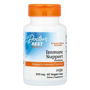Капсули для підтримки імунітету з епікором Doctor's Best Immune Support Postbiotic 500 mg 60 шт - основне фото