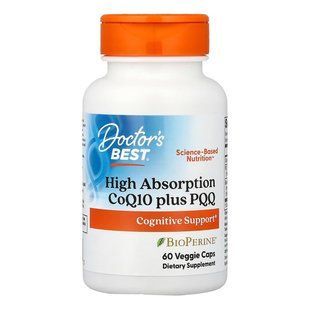 Коензим CoQ10 і PQQ Doctor's Best High Absorption CoQ10 Plus PQQ 60 шт - основне фото