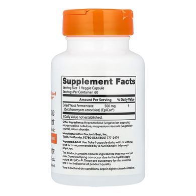 Капсули для підтримки імунітету з епікором Doctor's Best Immune Support Postbiotic 500 mg 60 шт - основне фото