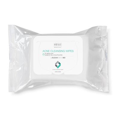 Очищувальні серветки для жирної та проблемної шкіри Obagi SUZAN OBAGI MD Acne Cleansing Wipes 25 шт - основне фото