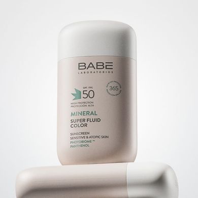 Солнцезащитный минеральный флюид с тоном SPF 50 BABE Laboratorios Mineral Super Fluid Color SPF 50 50 мл - основное фото