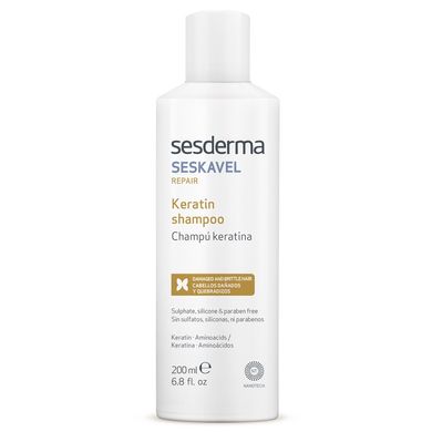 Восстанавливающий шампунь с кератином Sesderma Seskavel Repair Keratin Shampoo 200 мл - основное фото