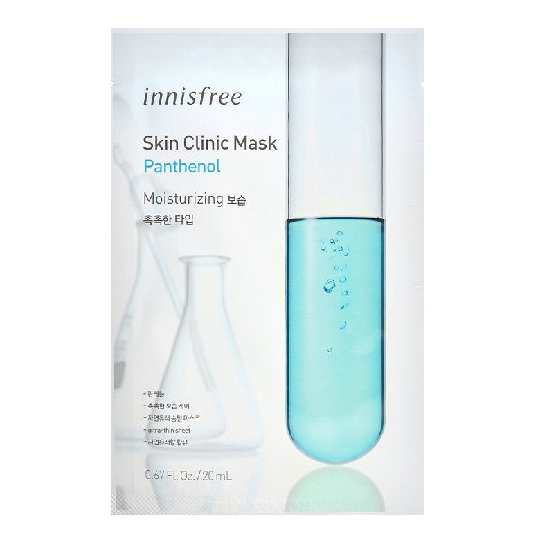 Зволожувальна тканинна маска з пантенолом Innisfree Skin Clinic Mask Panthenol 20 мл - основне фото