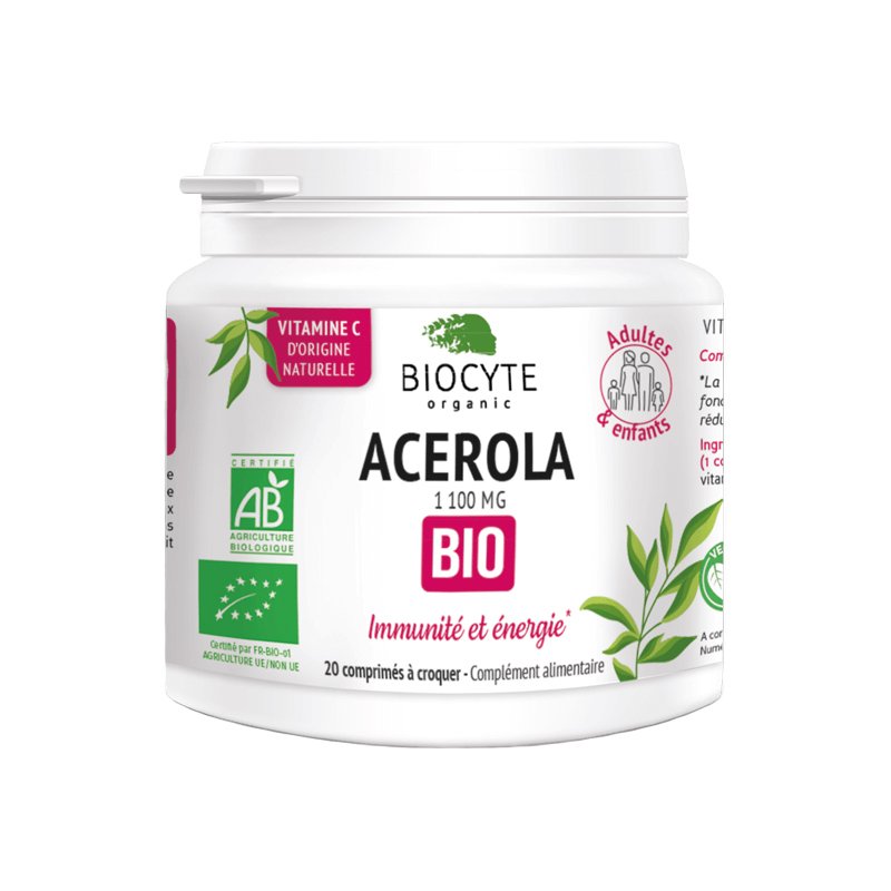 Жевательные таблетки Biocyte Acerola 1100 mg Organic 20 шт - основное фото