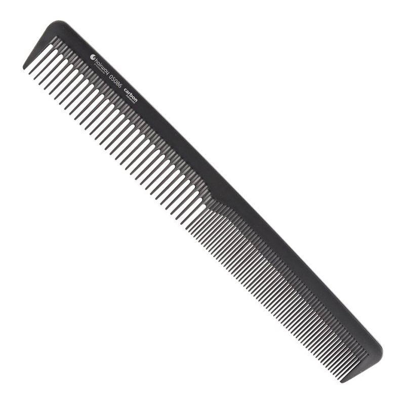 Чёрная карбоновая гипоаллергенная расчёска Hairway Haircomb Carbon Advanced 05086 180 мм - основное фото