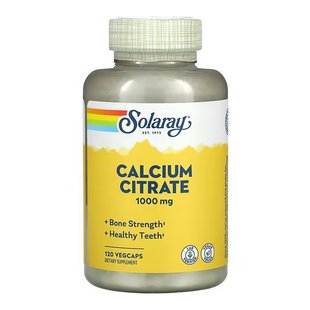 Капсулы кальция Solaray Calcium Citrate 1000 mg 120 шт - основное фото