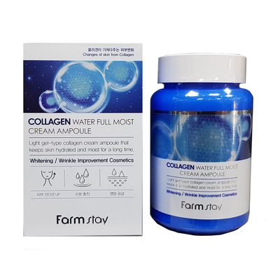 Зволожувальна крем-сироватка з колагеном Farmstay Collagen Water Full Moist Cream Ampoule 250 мл - основне фото