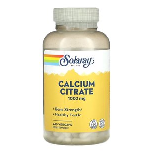 Капсулы кальция Solaray Calcium Citrate 1000 mg 240 шт - основное фото