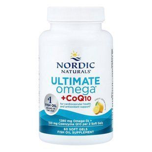 Омега-3 з коензимом Q10 Nordic Naturals Ultimate Omega + CoQ10 1280 мг/100 mg 60 шт - основне фото