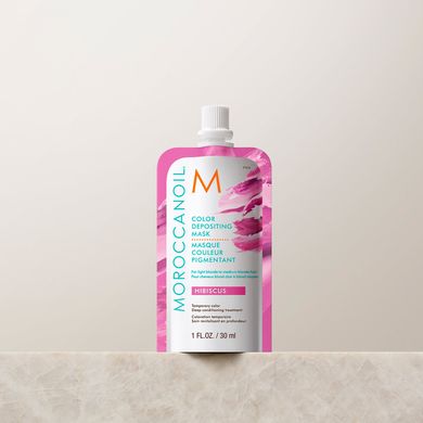 Оттеночная маска для волос Moroccanoil Hibiscus Color Depositing Mask 30 мл - основное фото