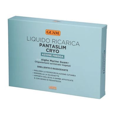 Охолоджуючий лосьйон для антицелюлітних процедур Guam Liquido Ricarica Pantaslim Cryo 3x100 мл - основне фото