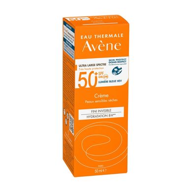 Сонцезахисний крем Avene Eau Thermale Cream SPF 50+ 50 мл - основне фото