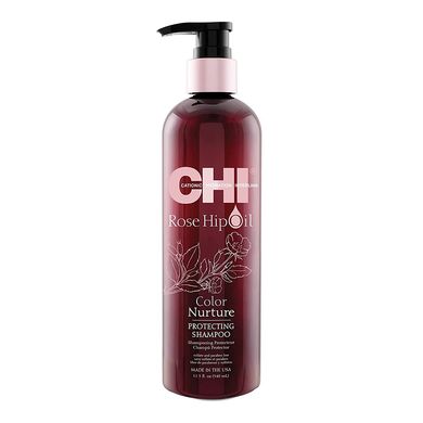 Захисний шампунь для фарбованого волосся CHI Rose Hip Oil Protecting Shampoo 340 мл - основне фото