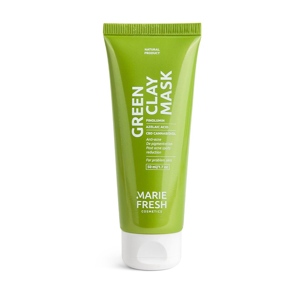 Маска для лица с зелёной глиной Marie Fresh Cosmetics Green Clay Mask 50 мл - основное фото