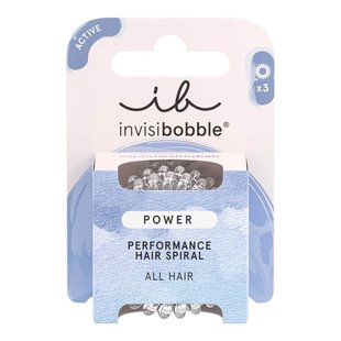 Набор из трёх прозрачных резинок для волос Invisibobble POWER Crystal Clear - основное фото