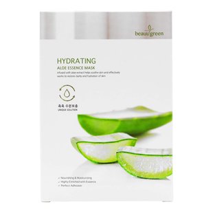 Тканевая маска для лица с экстрактом алоэ BeauuGreen Hydrating Aloe Essence Mask 23 г - основное фото