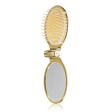Золотая складная щётка с зеркалом Janeke Folding Hair-Brush With Mirror AUSP03 - основное фото