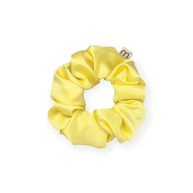 Об'ємна жовта резинка із натурального шовку Mon Mou Silk Hair Band Yellow 1 шт - основне фото
