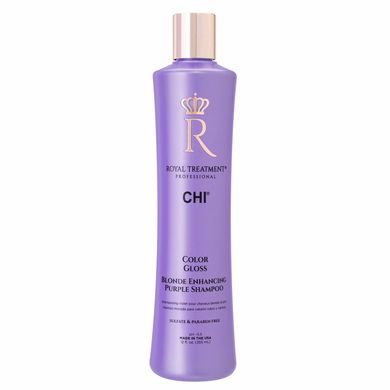 Шампунь для нейтралізації жовтизни CHI Royal Treatment Color Gloss Blonde Enhancing Purple Shampoo 355 мл - основне фото