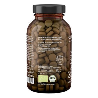 Спирулина и хлорелла CLAV Bio Spirulina & Chlorella 360 шт - основное фото
