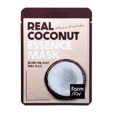 Зволожувальна тканинна маска з екстрактом кокосу Farmstay Real Coconut Essence Mask 23 мл - основне фото
