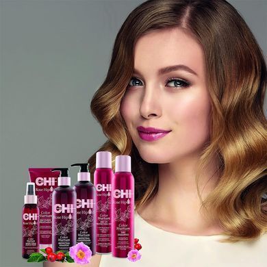 Захисний шампунь для фарбованого волосся CHI Rose Hip Oil Protecting Shampoo 739 мл - основне фото