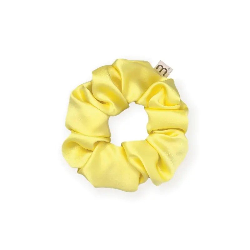 Объёмная жёлтая резинка из натурального шёлка Mon Mou Silk Hair Band Yellow 1 шт - основное фото