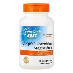 Коензим Q10 з L-карнітином і магнієм Doctor's Best CoQ10 L-Carnitine Magnesium 90 шт - основне фото