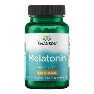 Мелатонін Swanson Melatonin 100% Drug Free 3 мг 120 шт - основне фото