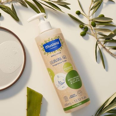 Дитячий очищувальний гель Mustela Certified Organic Cleansing Gel Body & Hair 400 мл - основне фото