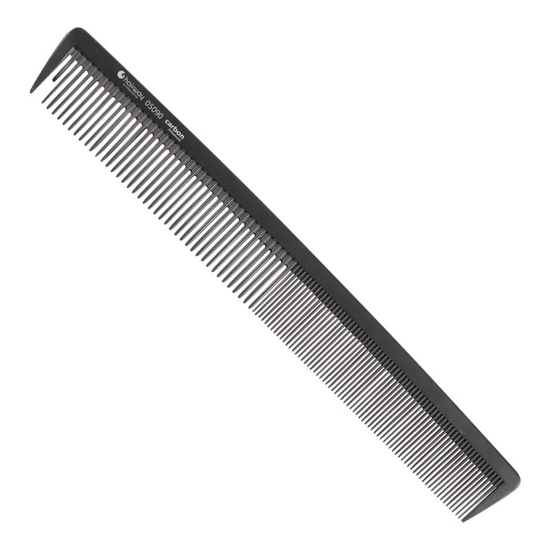 Чёрная карбоновая гипоаллергенная расчёска Hairway Haircomb Carbon Advanced 05090 215 мм - основное фото