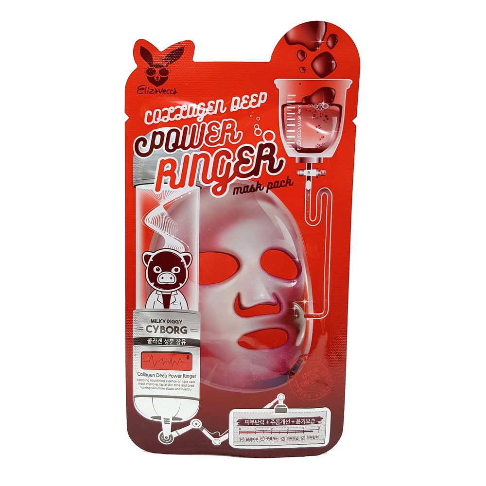Омолаживающая тканевая маска с коллагеном Elizavecca Collagen Deep Power Mask Pack 23 мл - основное фото