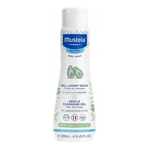 Дитячий очищувальний гель Mustela Gel Limpiador Suave con Aguacate 200 мл - основне фото