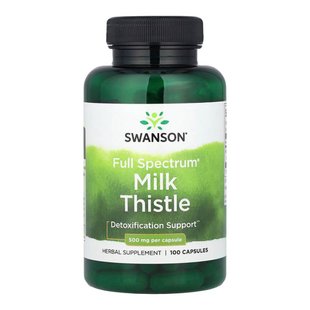 Добавка для здоров'я печінки Swanson Full Spectrum Milk Thistle 500 мг 100 шт - основне фото