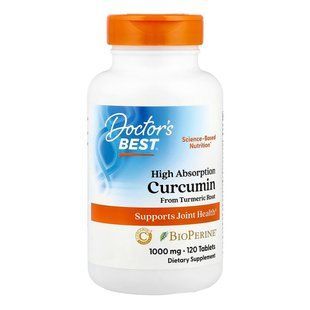 Куркумін в таблетках Doctor's Best High Absorption Curcumin 1000 mg 120 шт - основне фото