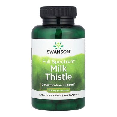 Добавка для здоровья печени Swanson Full Spectrum Milk Thistle 500 mg 100 шт - основное фото