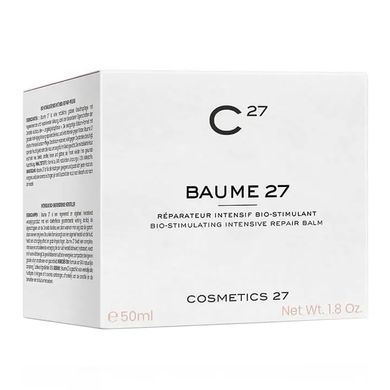 Інтенсивний відновлювальний біо-бальзам COSMETICS 27 BAUME 27 Bio-Stimulating Intensive Repair Balm 50 мл - основне фото