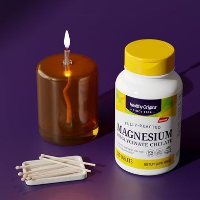 Магній хелат бісгліцинат Healthy Origins Fully Reacted Magnesium Bisglycinate Chelate 360 шт - основне фото