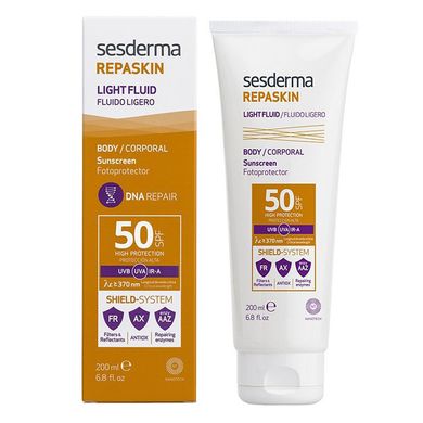 Солнцезащитный лосьон для тела Sesderma Repaskin Light Fluid Body Sunscreen SPF 50+ 200 мл - основное фото