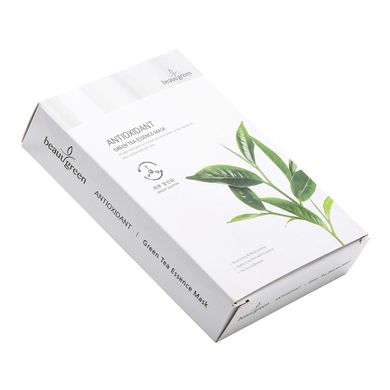 Тканинна маска для обличчя з екстрактом зеленого чаю BeauuGreen Antioxidant Green Tea Essence Mask 23 г - основне фото