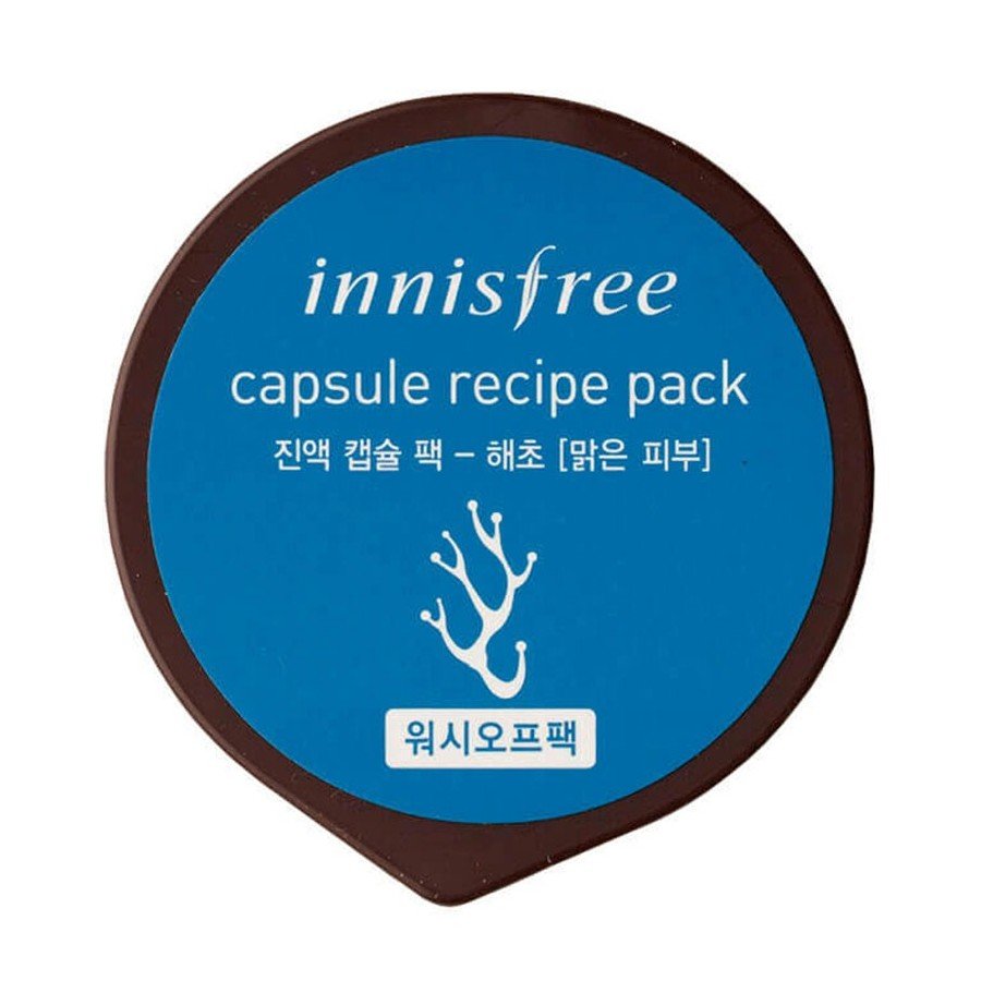 Освежающая маска с морскими водорослями Innisfree Capsule Recipe Pack Seaweed 10 мл - основное фото
